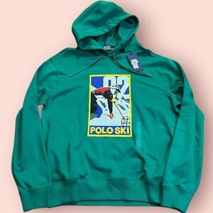 Ralph Lauren Polo Men’s Ski 92 Fleece Hoodie (Cruise Green)